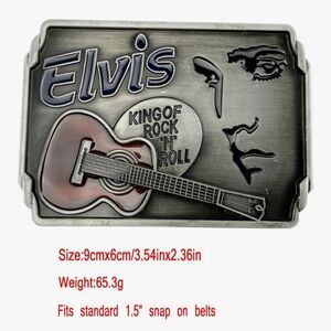 New Elvis Presley The King Of Rock And Roll belt buckle Choose Your Color